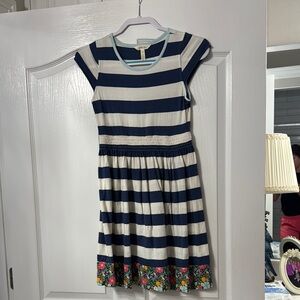 Matilda Jane Blue and White Fit and Flare Pleated Dress